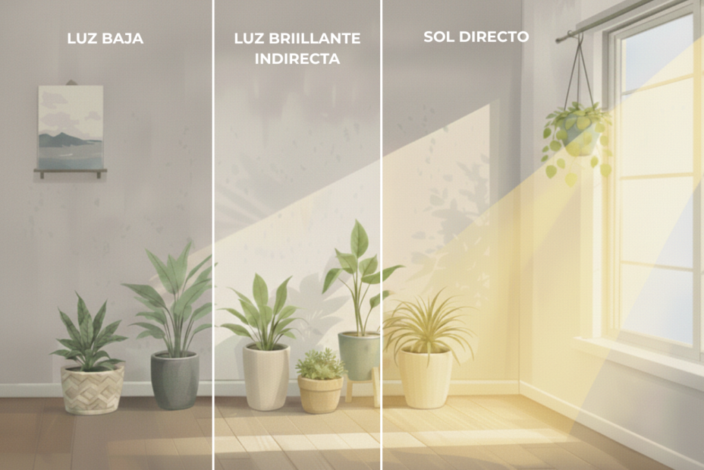Tipos de iluminacion para las plantas